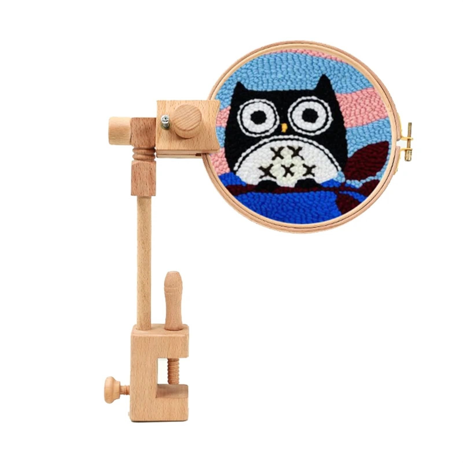 Telaio da Ricamo in Legno Regolabile con Rotazione a 360° Supporto da Tavolo for Punto Croce Cornici Anelli Regali for Adulti for la Mamma Cucito