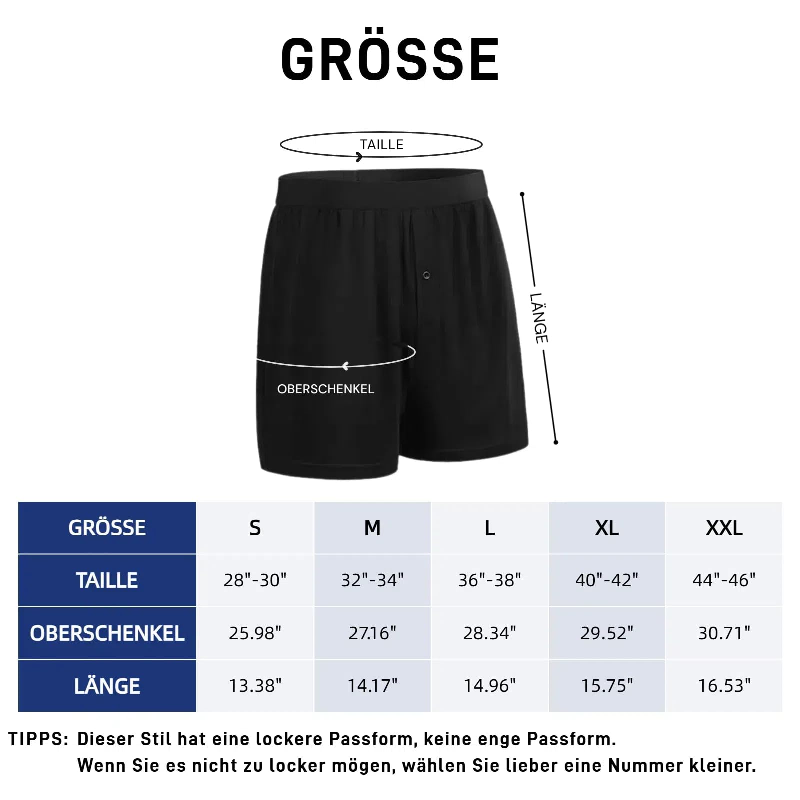 Natural Feelings Boxer da Uomo Intimo Boxer da Uomo