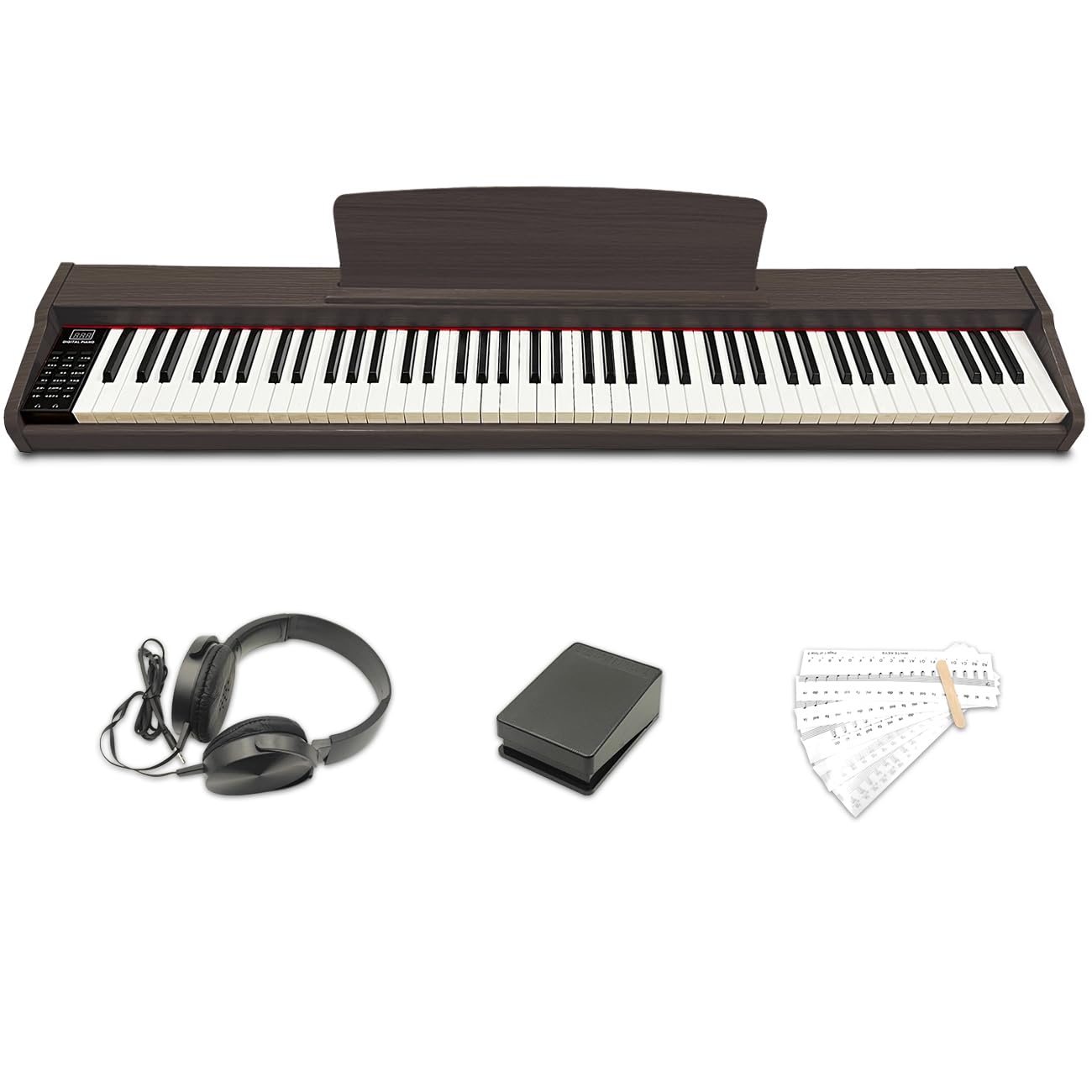 ニコマク 88鍵盤 ポータブル電子ピアノ SWAN