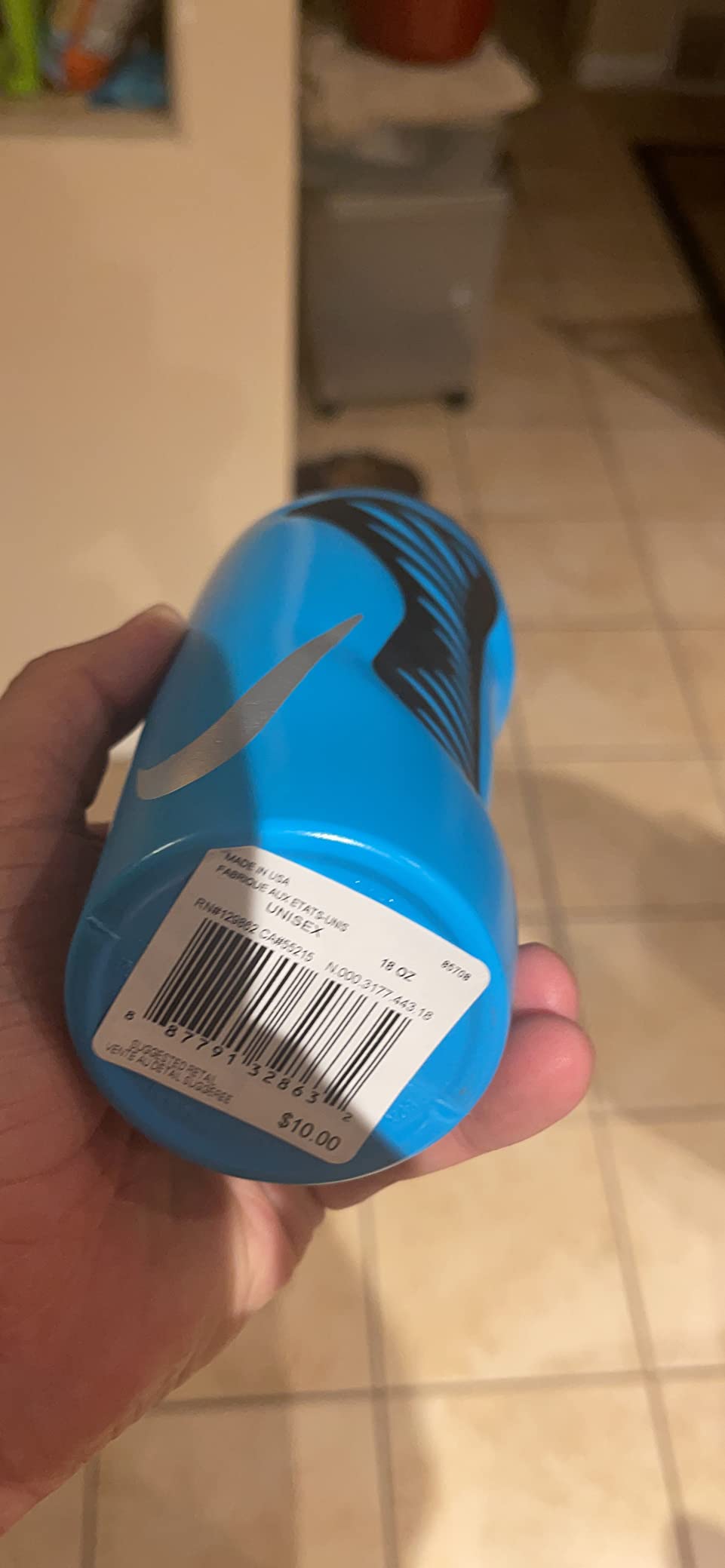 aqua nike bottle