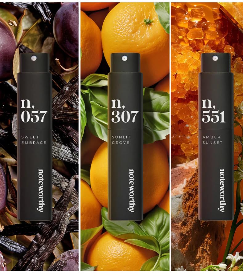 Noteworthy Essentials Trio Travel Spray Bundle – 3-Piece Fragrance Set for Men & Women, Long-Lasting Perfume, TSA-Approved, Perfect for Gift Giving - Image 2