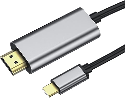 KUPOISHE USB C to HDMI Cable 4k 6ft, USBC Adapter for Monitor, Connector ChromeBook, USB-C Cord Mac MacBook pro 2022 iPad 2021 Surface 8 VivoBook…