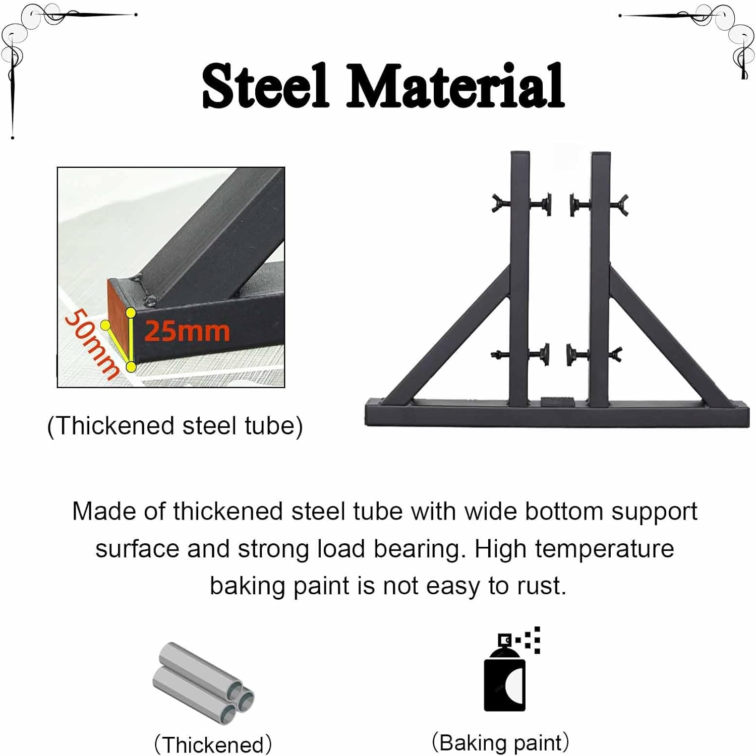 Steel Building Material Sample Display Rack, Adjustable Spacing Door Stand Holder, Black/Gold Standing Floor Advertising Board Sample Holder(Black,Small)
