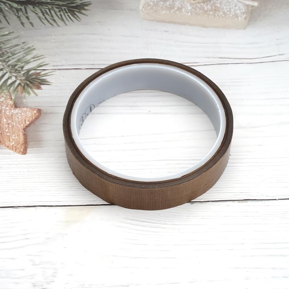 Jinsion 19ｍｍ X 10ｍ Nastro Teflon Sottovuoto | Ptfe Ad Alta Temperatura, Teflon di Vetro Nastros Adesivo per Macchina Sottovuoto, Sigillatura a Mano