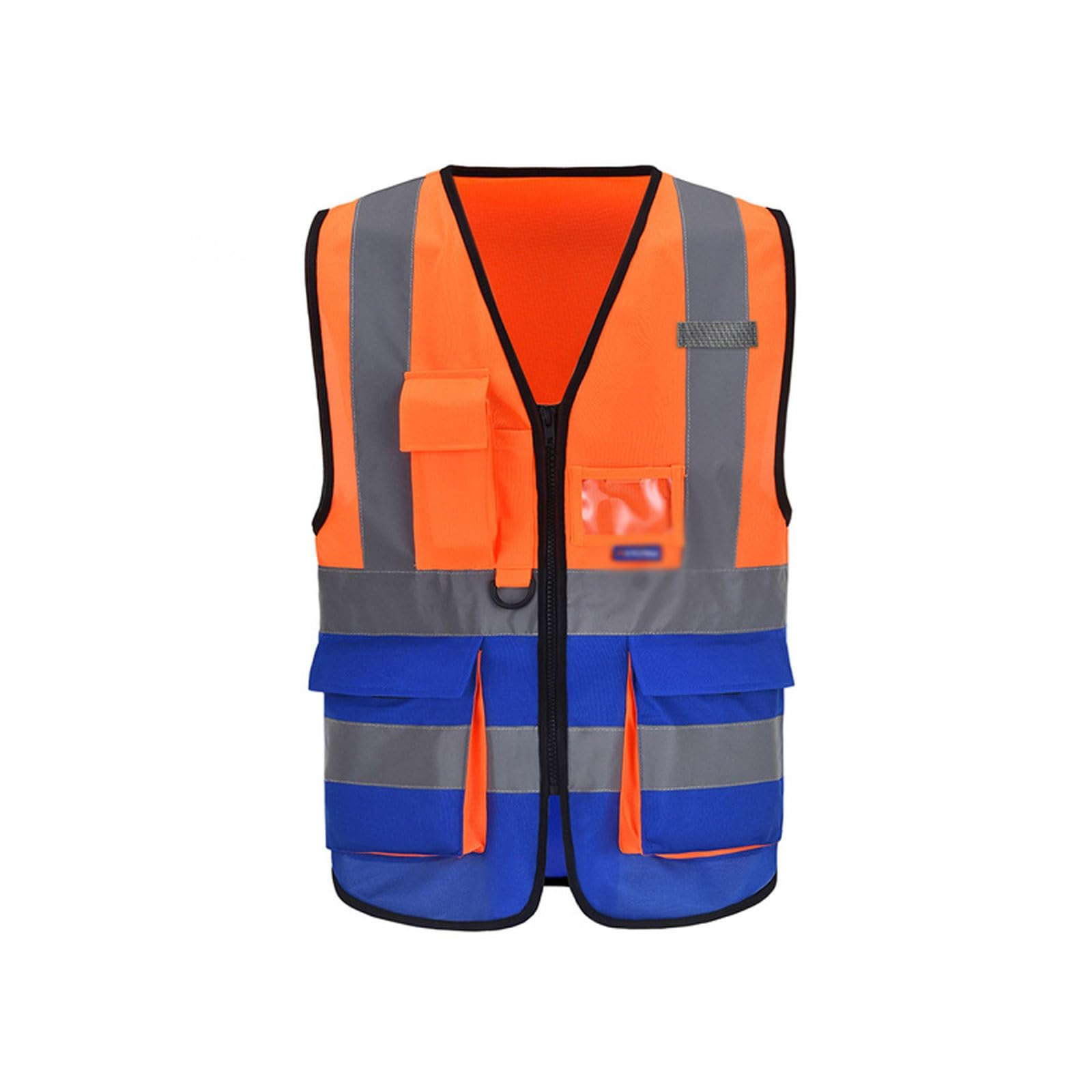 esmen Chaleco reflectante de alta visibilidad for hombre y mujer, con cremallera y múltiples bolsillos, equipo de seguridad for el trabajo.