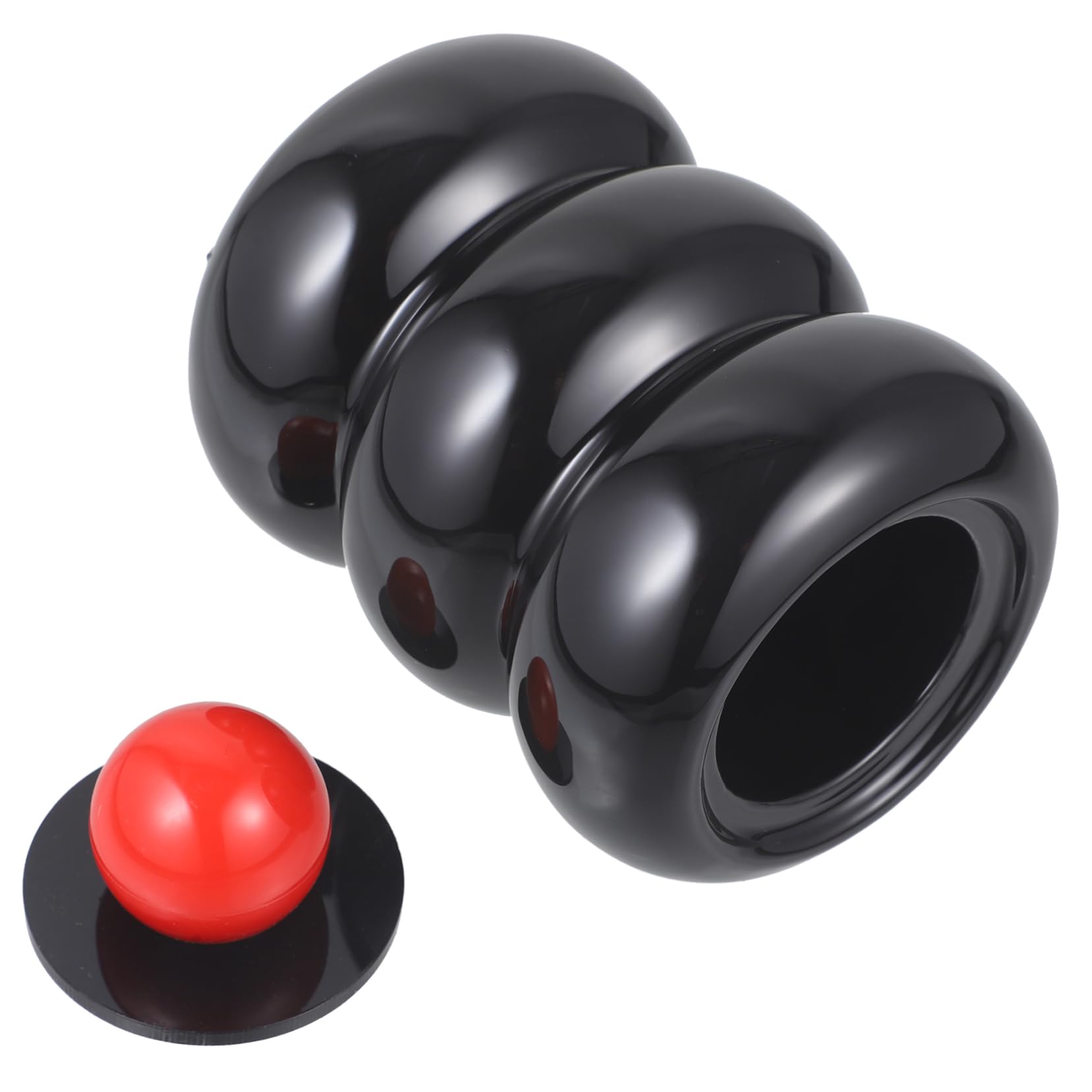 HOOTNEE Ceramics Cotton Pad Holder Household Swab Jar Toothpick Organizers Black Ceramic Small Jar