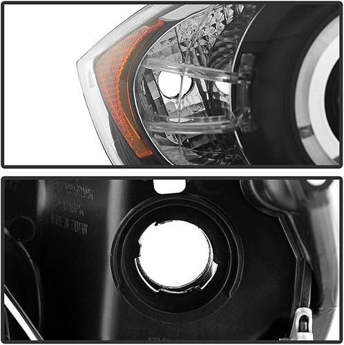 Miniatura 5 de ACANII - Para [modelo halógeno] 2006-2008 BMW E90 Serie 3 sedán LED Halo negro proyector faros delanteros montaje montaje