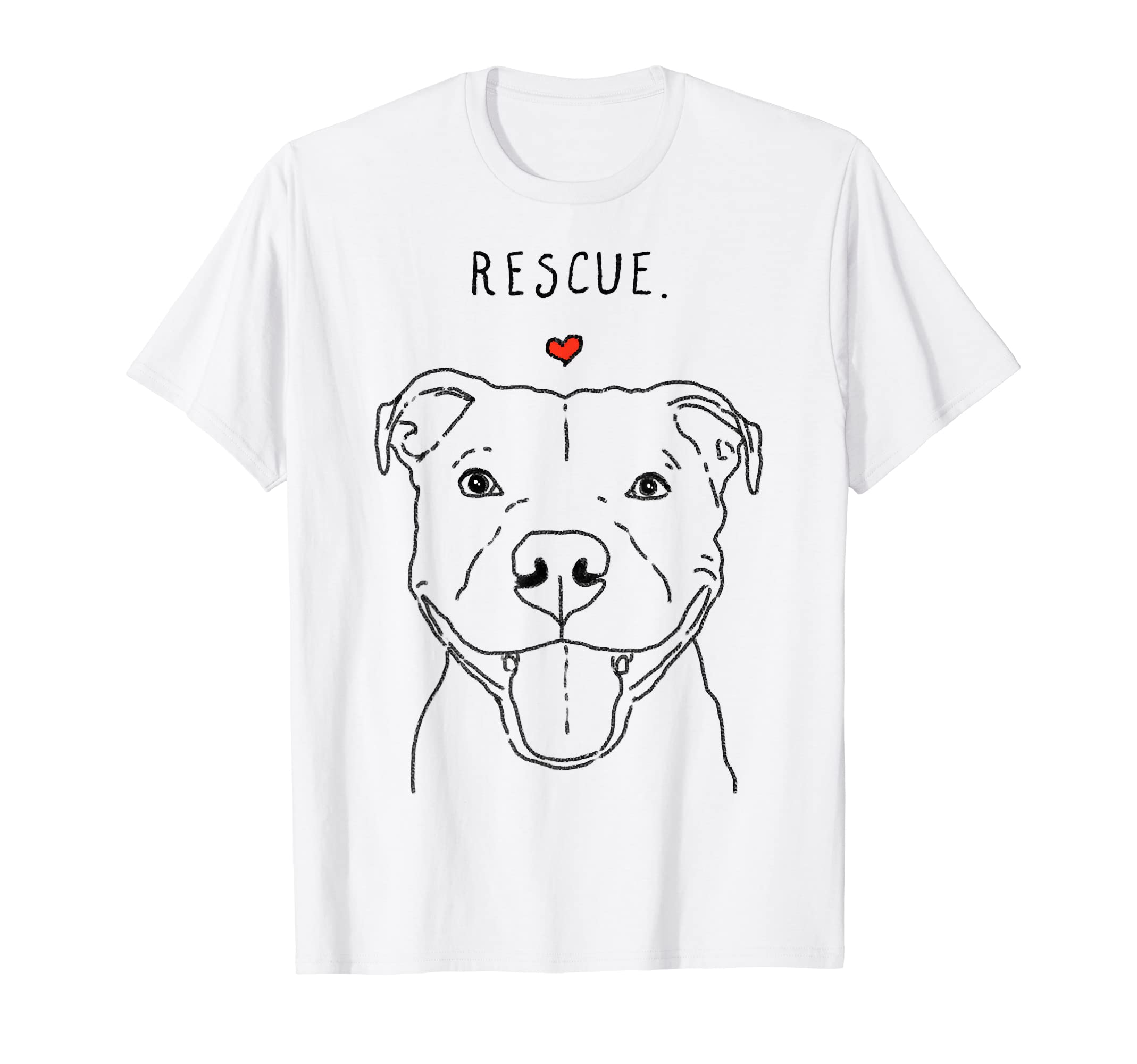 Rescue Love Smiling Pit Bull Pittie Pitbull mother day gift T-Shirt - Main Image