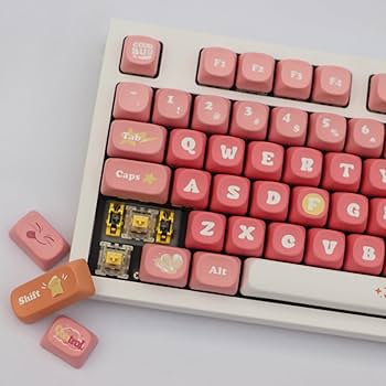 ZXMICYFA PBT Keycaps,126 Keys Dye-Sublimation Orb Theme Cute