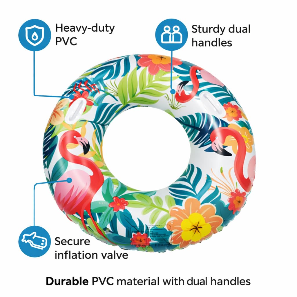 Flamingo Pool Float - Large Inflatable Ring -5