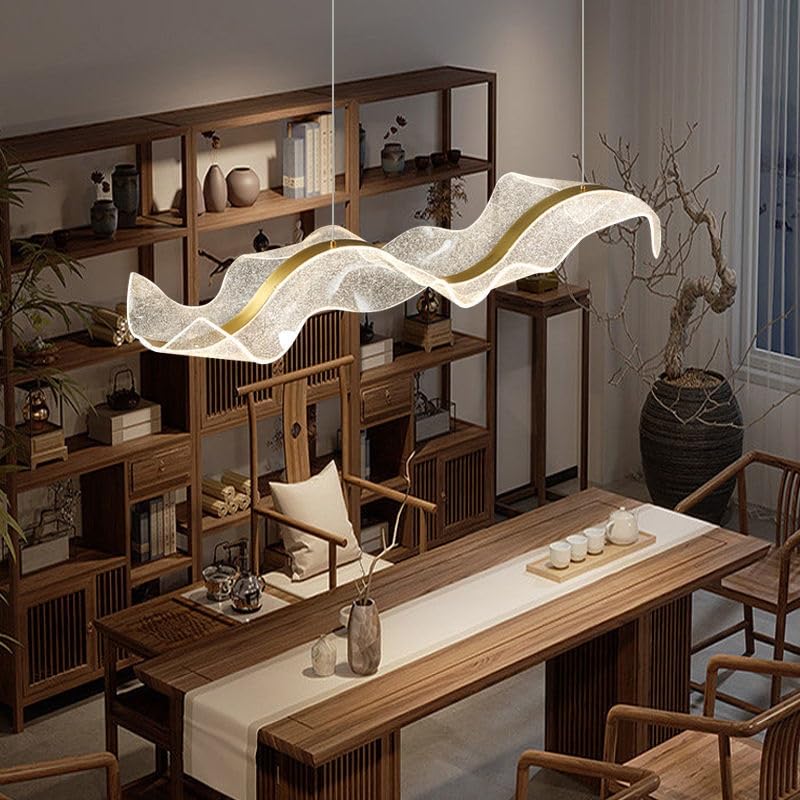 Lustre moderne suspension LED dimmable avec télécommande 100cm