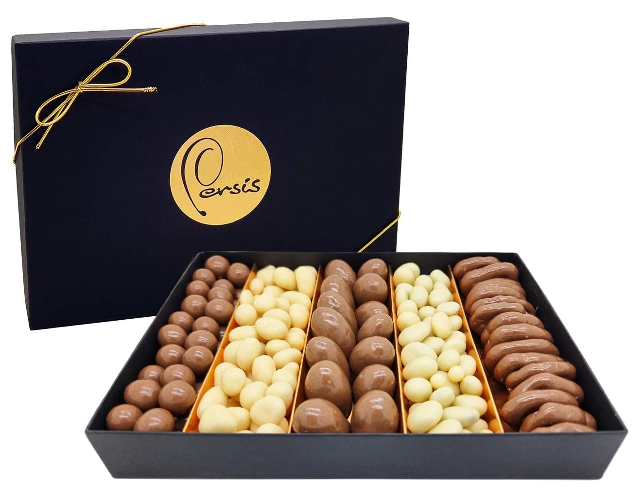 Persis Assorted Chocolate Covered Mix Fruits And Nuts Gift Box | Luxurious Chocolate Treats for Every Occasion | Christmas, New Year, Easter.