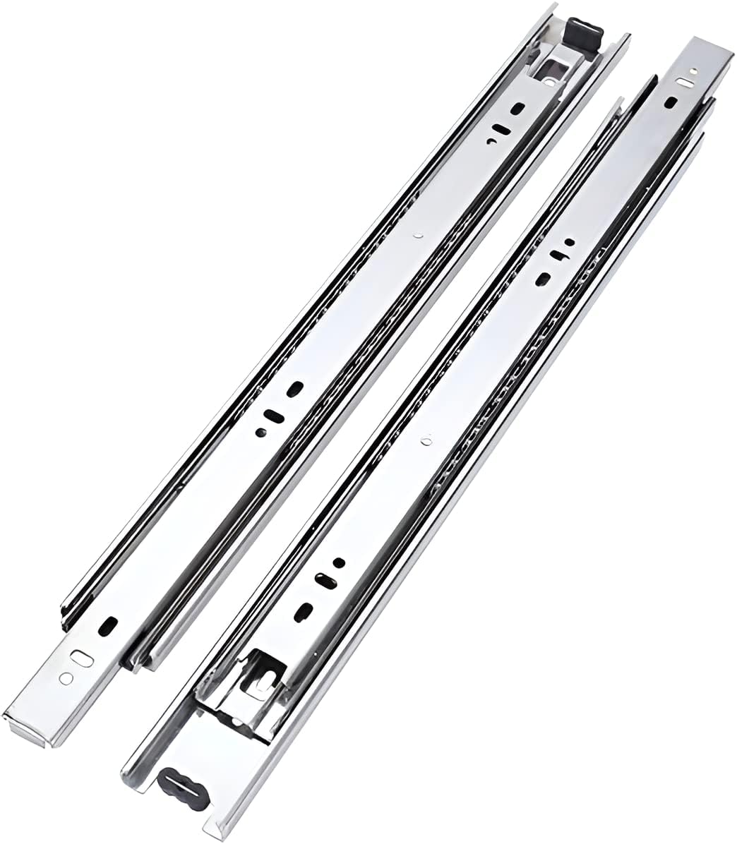 Drawer Channel/Regular Close Ball Bearing/Channel for Drawer/Telescopic Channel for Wooden & Metals Drawers in Kitchen, Wardrobe, (20-Inch,Silver) 1 Pair Set