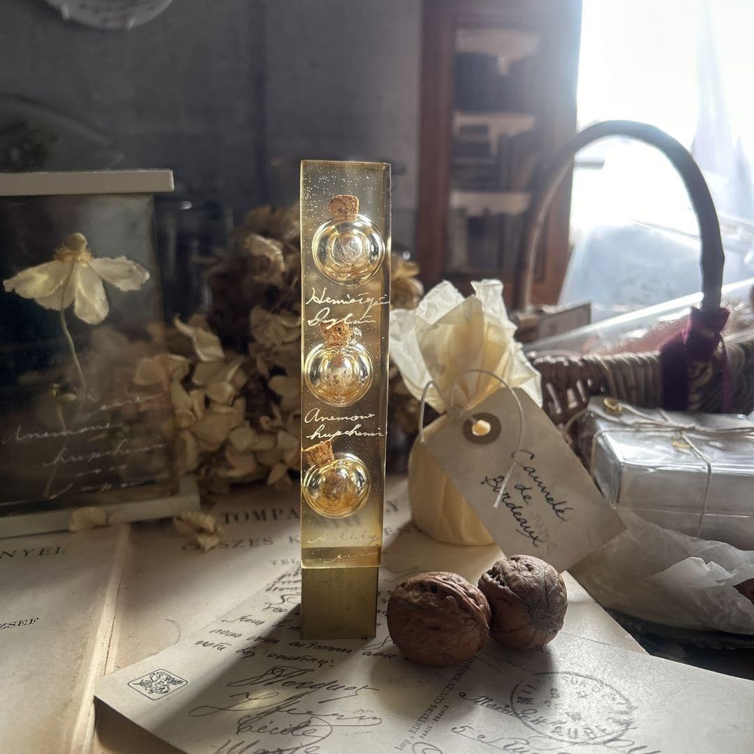 Amazon.co.jp: errer ガラスドーム 真鍮 樹脂 植物標本 アンティーク