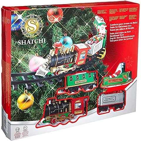Juego de Tren de Navidad SHATCHI para Decoración del Árbol de Navidad Cover