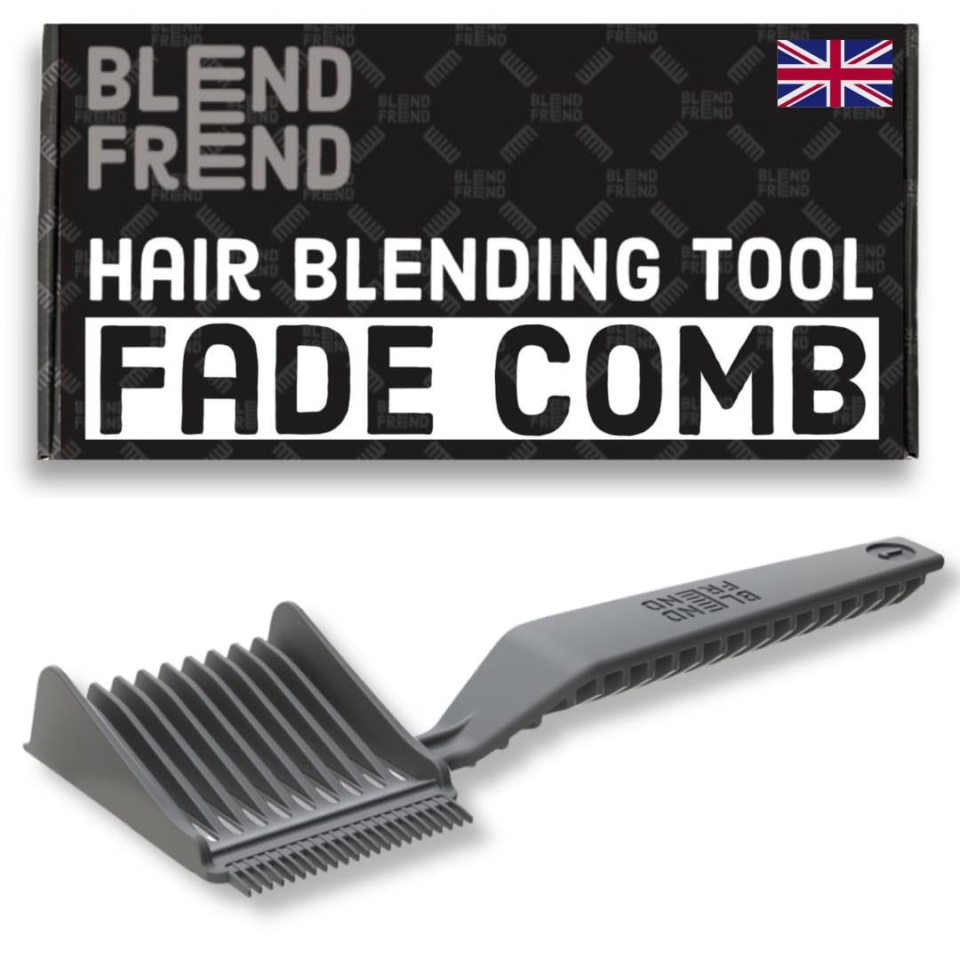 Original Hair Clipper Comb Left Handed – Grade 1 (3mm) | Perfect Blending Comb for Home Users & Novice Barbers | Fits All Clipper Brands | UK-Made