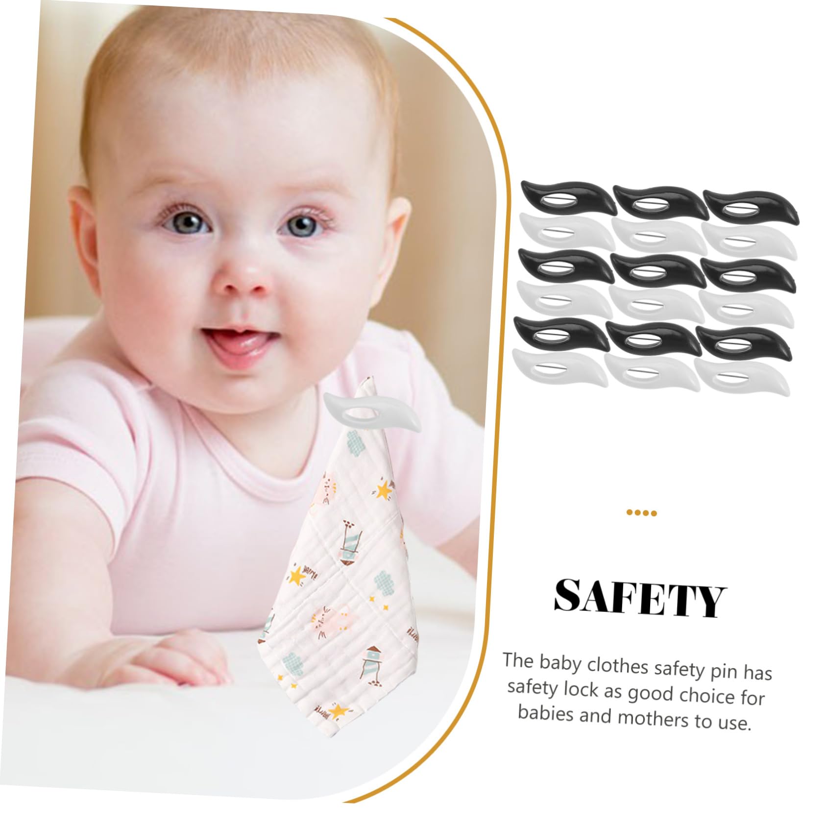 Gadpiparty 5 Sätze Sicherheitsnadeln Für Kunststoffkopf Sicherheitsnadel Für Kopftücher Vielseitig Einsetzbar Für Babykleidung Und Bastelarbeiten Und Gemischt 30 Stück * 5