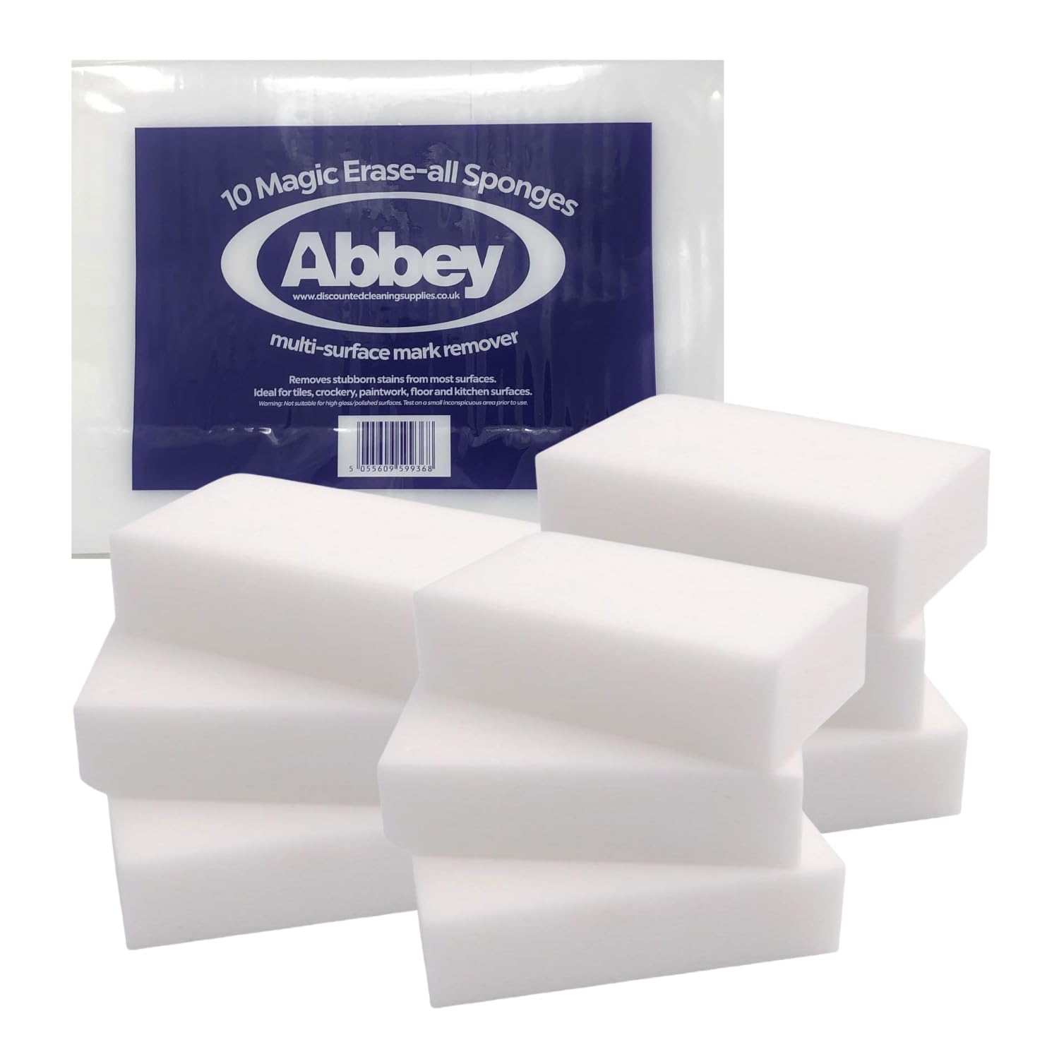Sponsored Ad – 10 Abbey Magic Eraser Sponges - For Stain and Mark Removal without the need for Chemcials