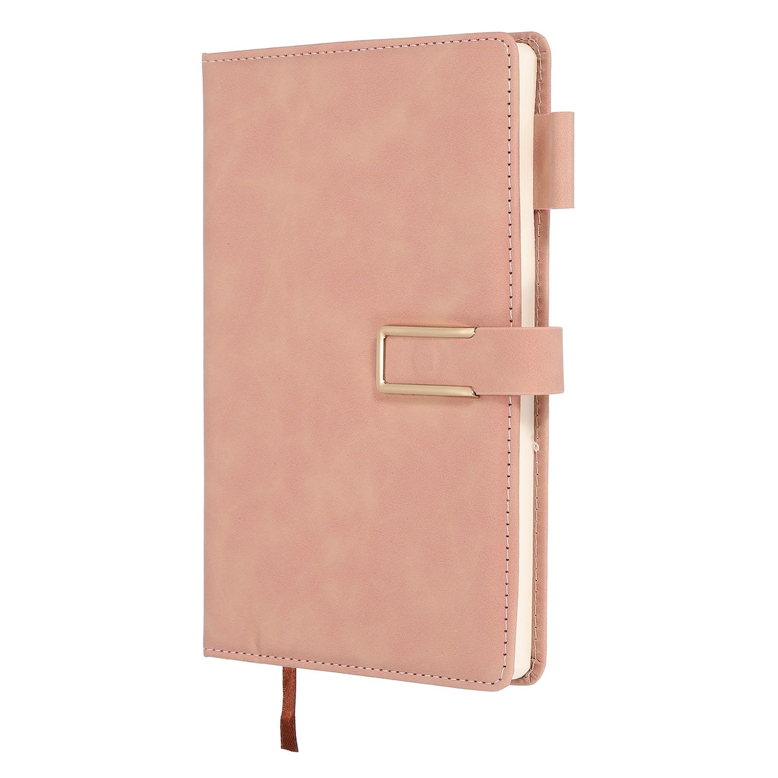 PATIKIL Lined Journal Notebook Magnetic 8.3" x 5.7" A5 100 Pages 80 GSM, Coral Pink