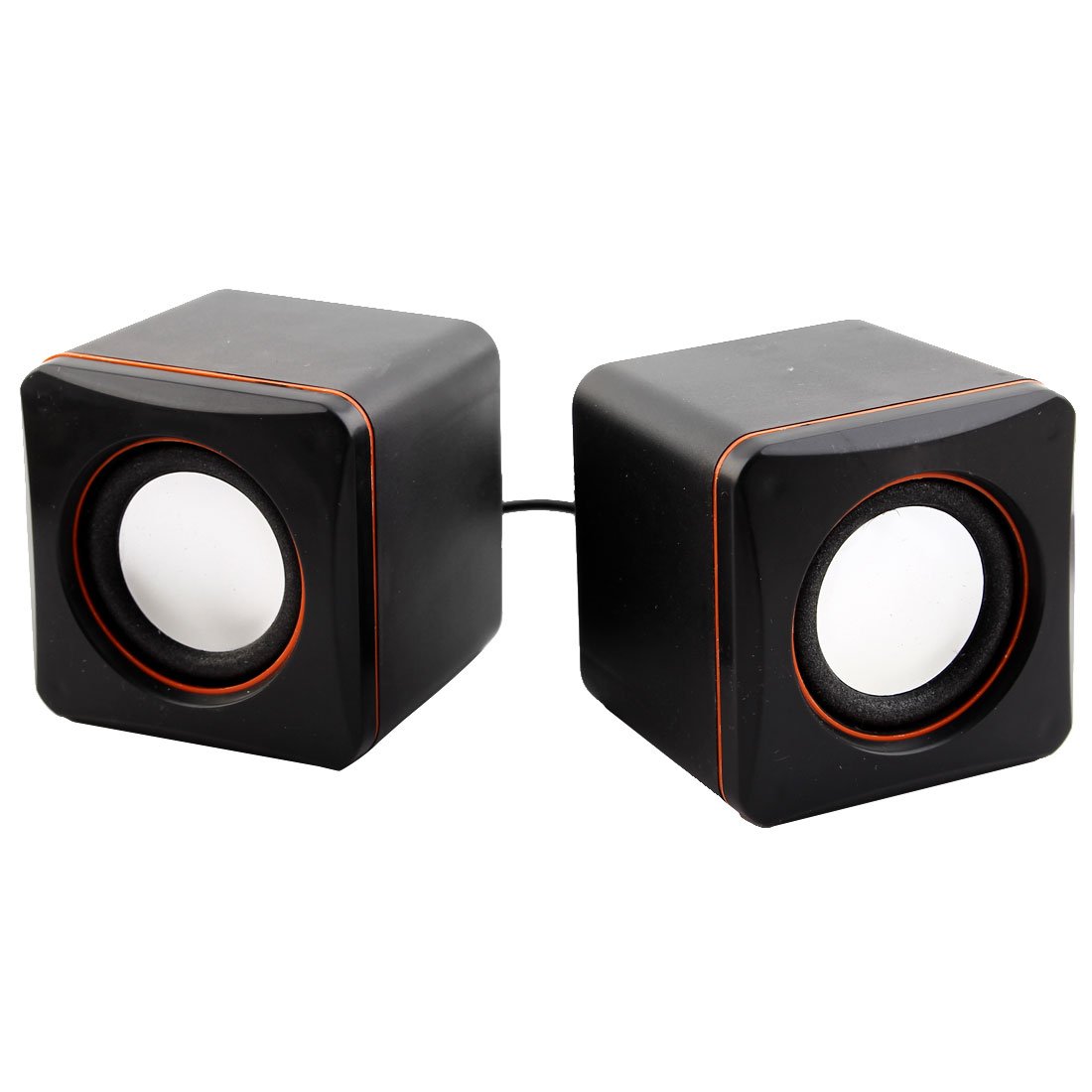 Generic Plastic Shell USB 2.0 3.5mm Stereo Plug Computer Laptop MP3 MP4 Mini Multimedia Speaker Sound Box Pair Black Orange (B01BNHEPD6) Amazon Price History, Amazon Price Tracker