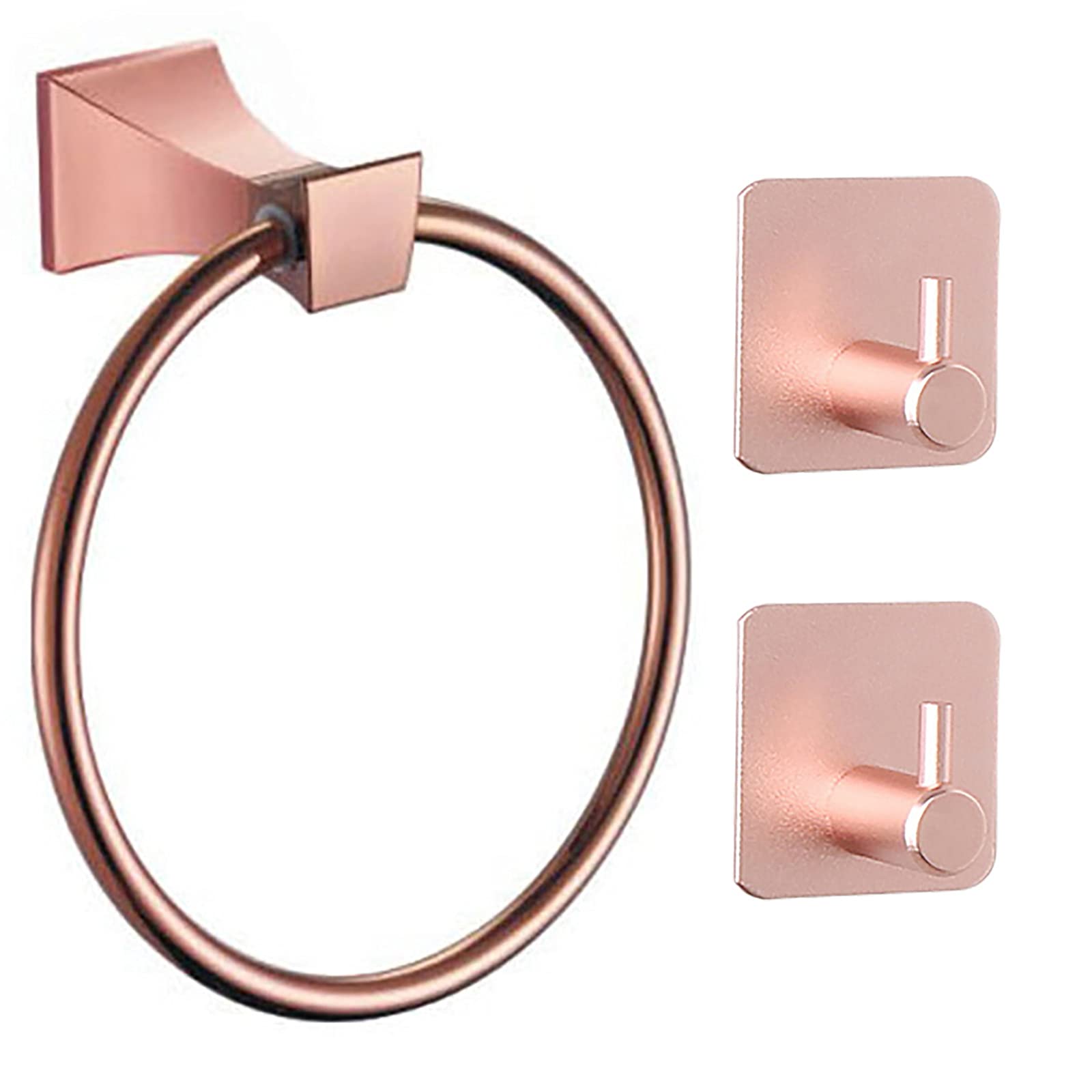 Set 4 Pezzi Porta Asciugamani Da Bagno In Ottone Rosa - Gancio Per Accappatoi E Accessori Bagno Di Lusso - Foto 12