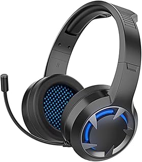 UKCOCO Fones De Ouvido Microfone Microfone Microfone Para Falar No Ouvido Fone De Ouvido Para Jogos LED Fone De Ouvido Para Jogos Fone De Ouvido Estéreo Para Jogos Sobre A Orelha Fone De