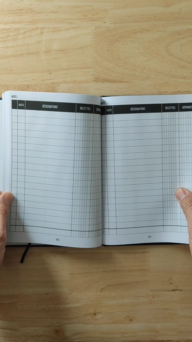 Carnet Recettes Et Dépenses Format A5 - 80 Pages Haut De Gamme Avec Ruban Marque-Page
