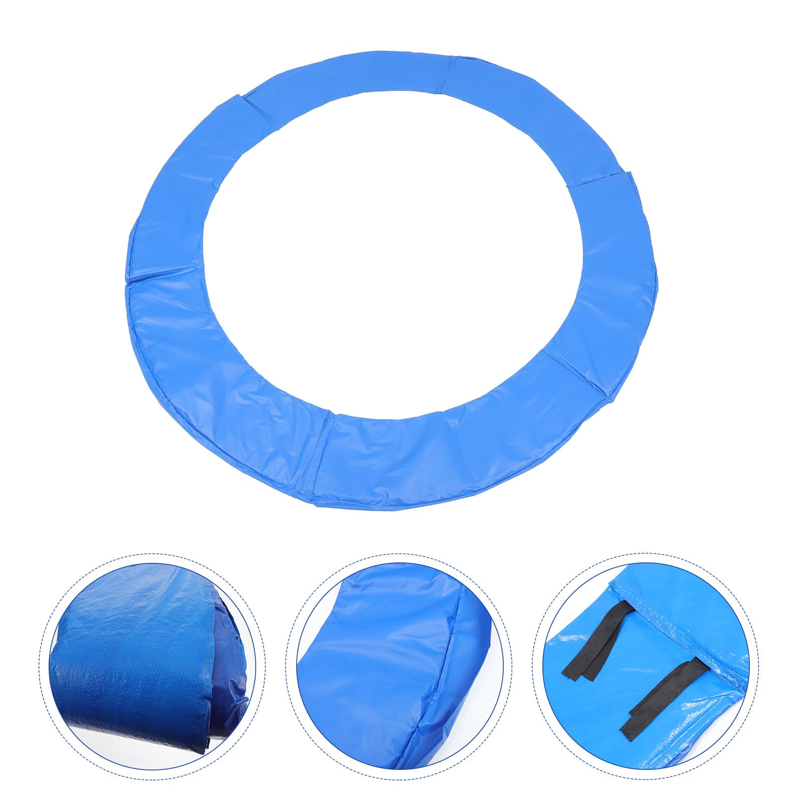 Toyvian Copertura Protettiva in Pvc per Trampolino Materassino Spugnoso Laterale Blu, Protezione Sicurezza e Rivestimento Molla Adatto per Giochi All'aperto