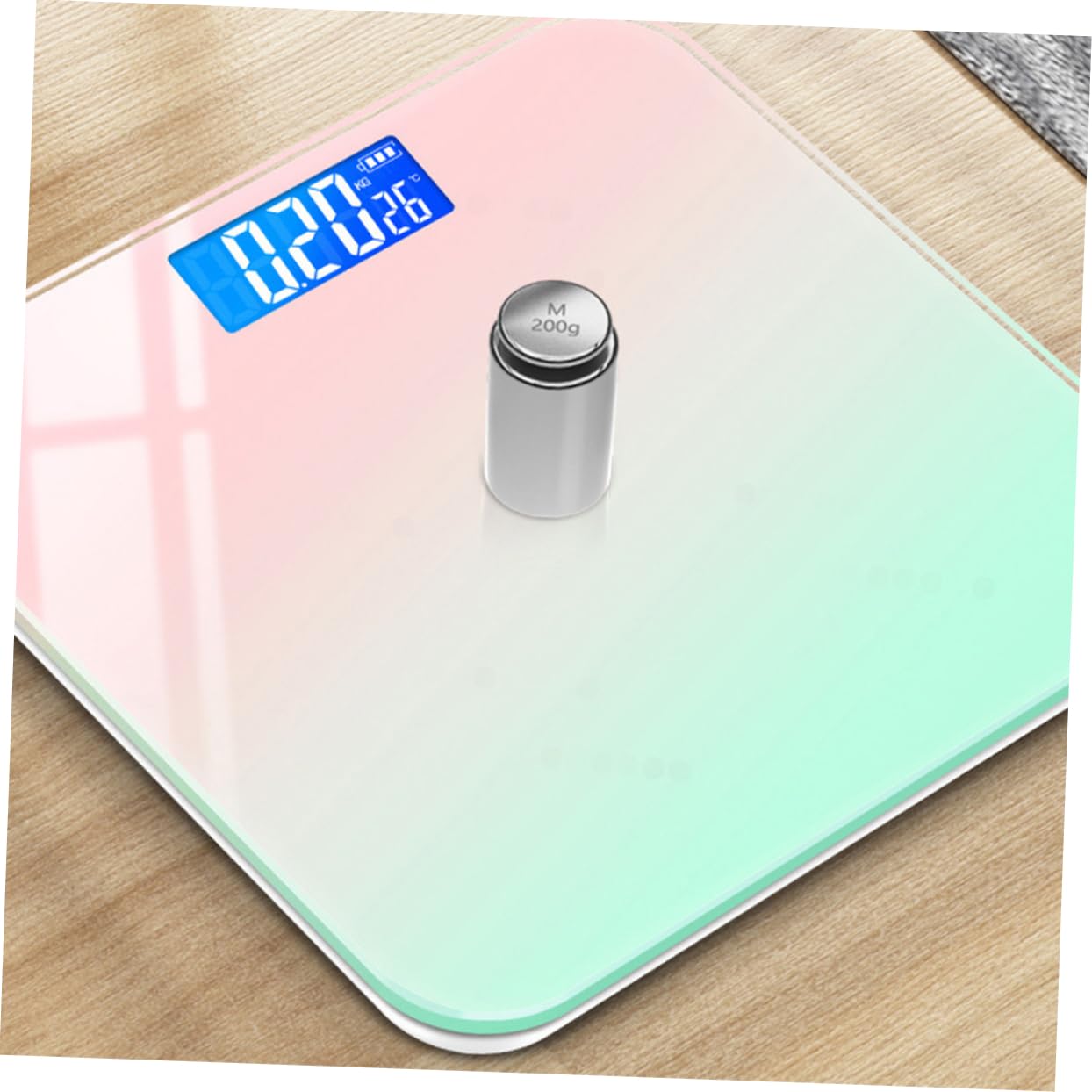 Digitale Babywaage mit Lcd Display für Genaue Messungen 0, 2 bis 180 Kg | Abs Gehäuse und Sicherheitsglas, Leicht Ablesbares Display, Einheitenwechsel, für Babys und Kleinkinder