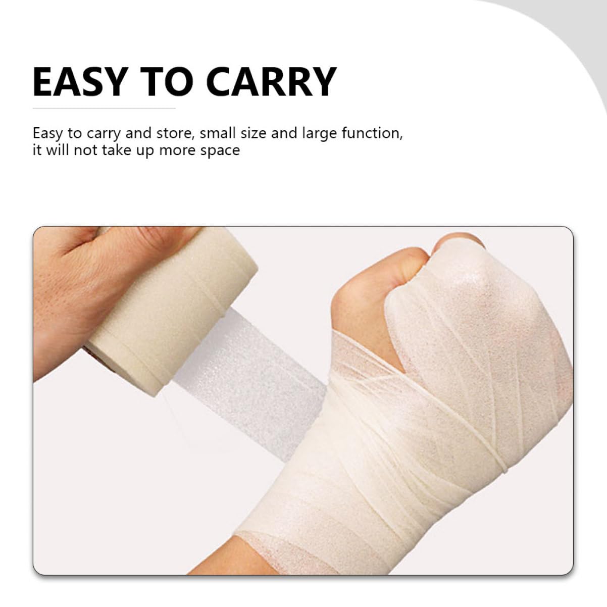 BCOATH 2sets Comfortable Sports Ankle Wrist Wrap Double Sided Foam Tape Gray Wide 2rolls*2