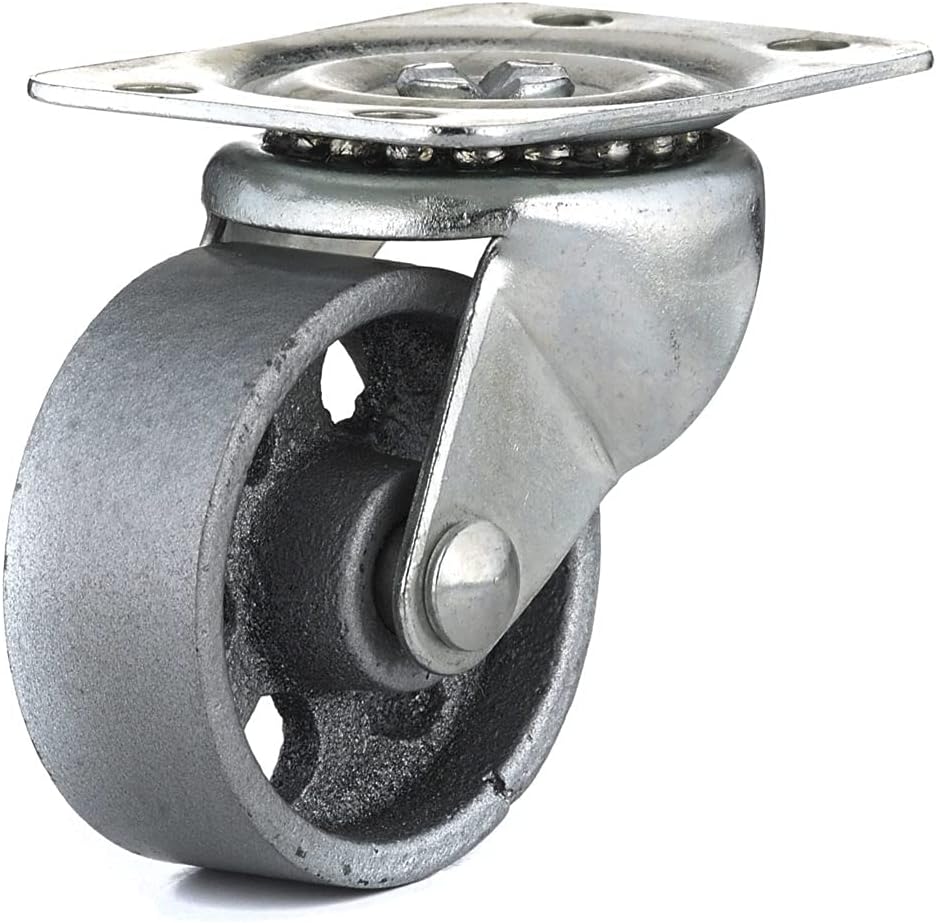 Richelieu Hardware (50 mm) F25028 Industrial sintered Iron Swivel Casters, 1-31/32 Wheel Diameter, Metal