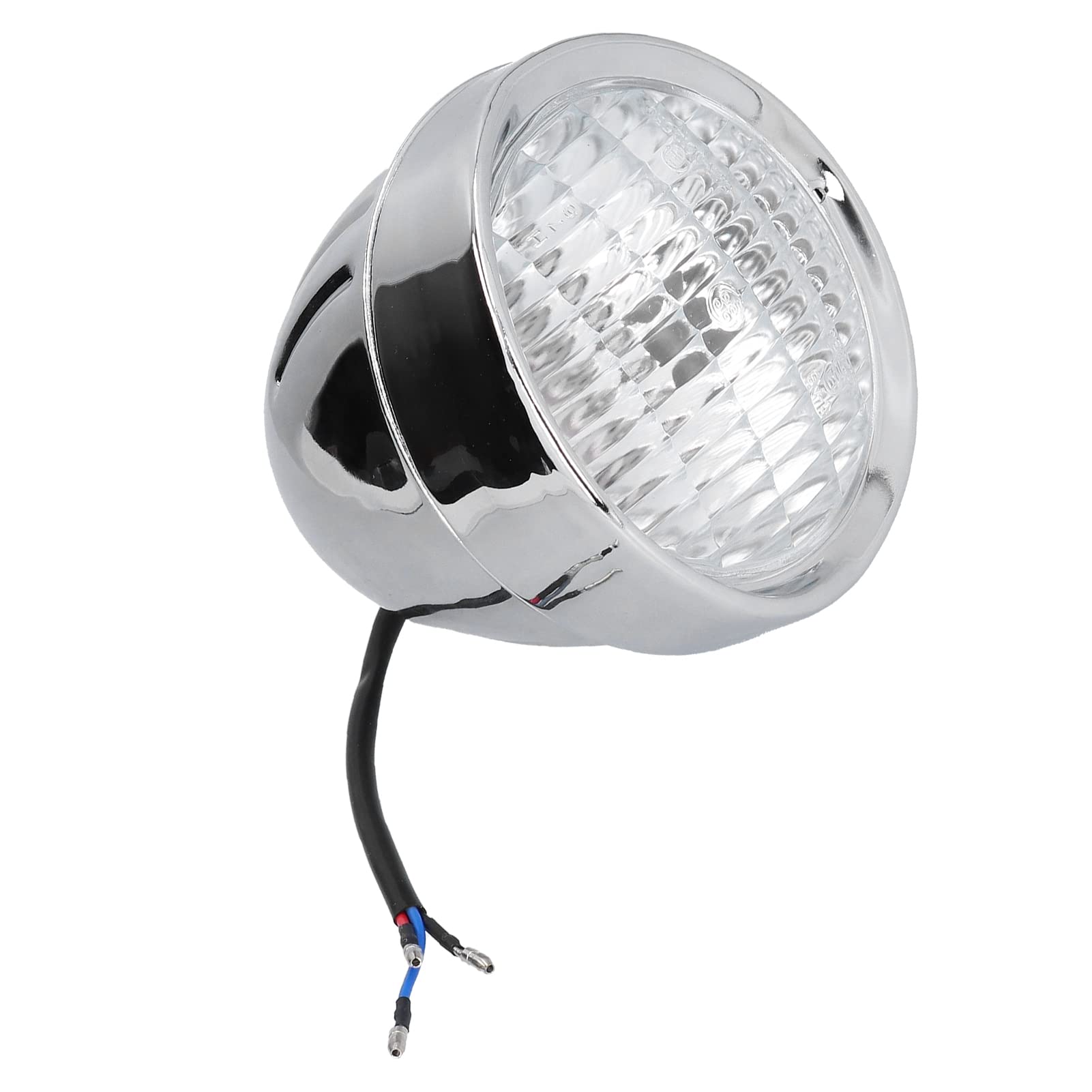 1 faro elettrico retrò per motocicletta (vetro giallo elettrolitico