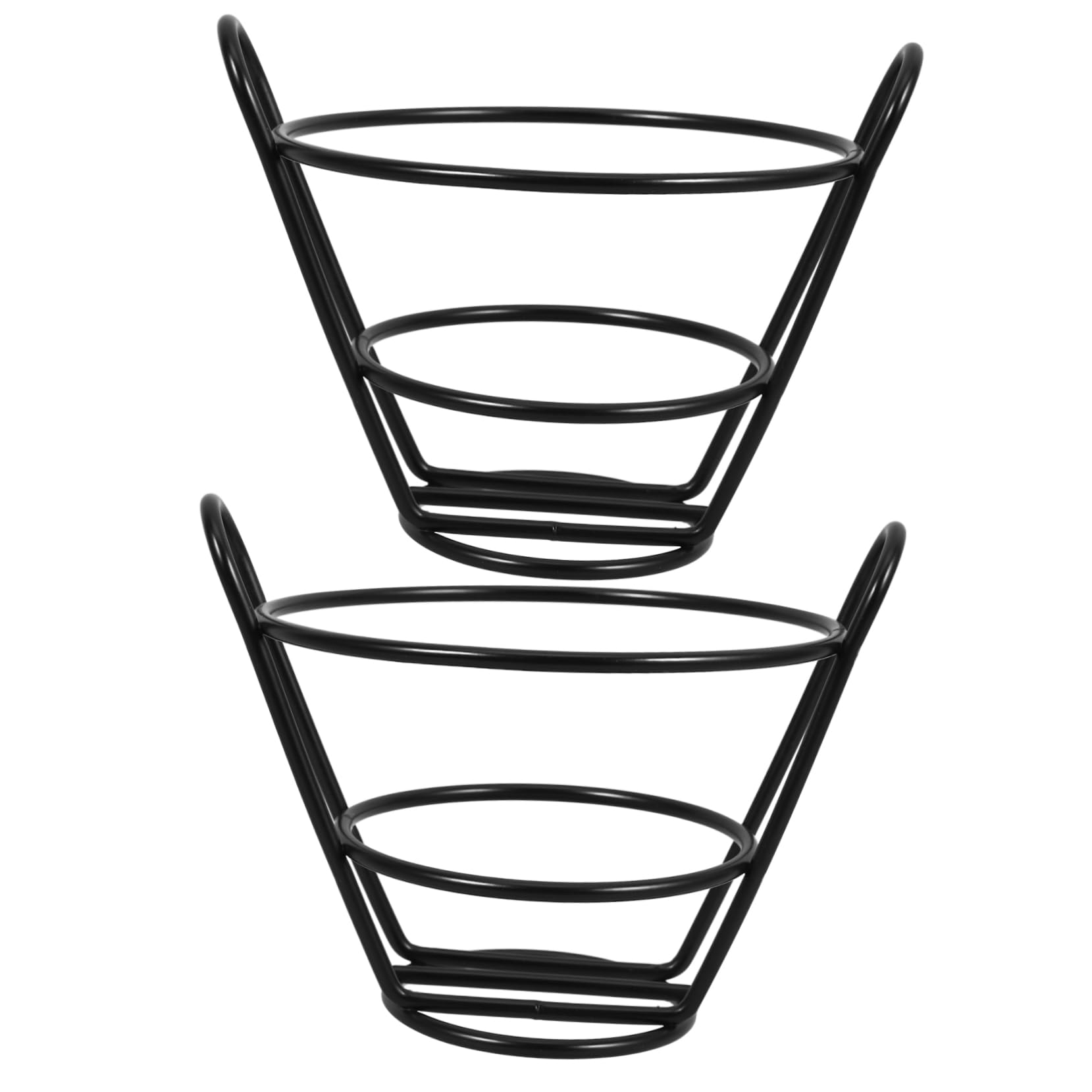 AUTSUPPL Snack Basket Organizer Metal Wire Fries Holder French Fries Stand for Pantry