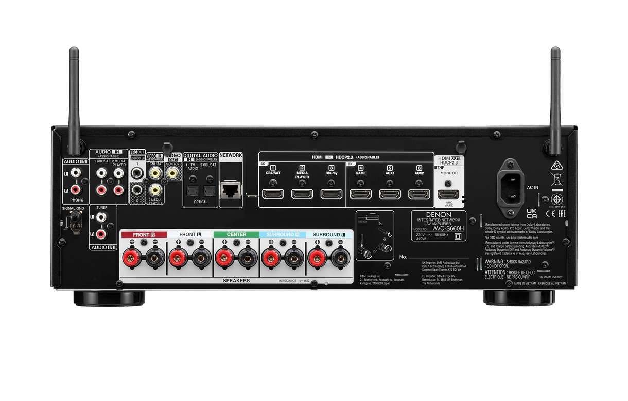 DENON AVC-S660H Amplificador AV 5.2 Canales 8K