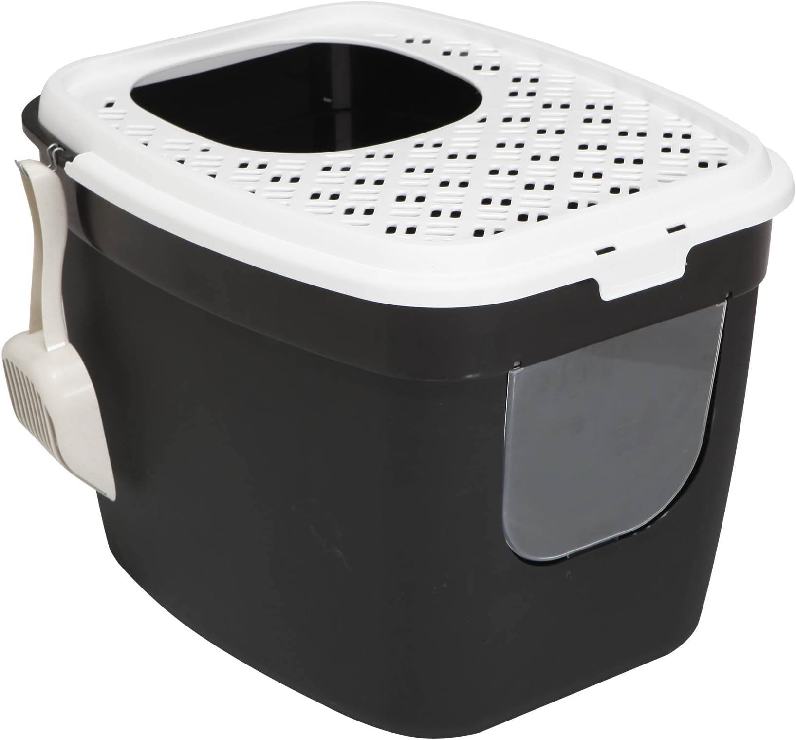 Katzentoilette Katzenklo HOP IN mit Einstieg von Oben BluestoneWeiss Amazon.de Haustier