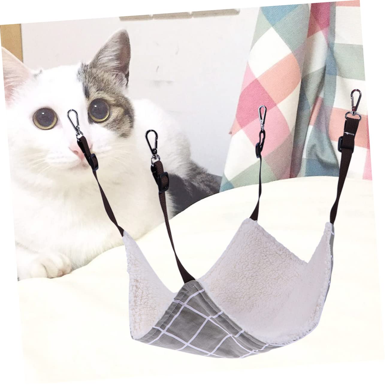 Beaupretty 3pièces Hamac pour Chats Double Couche Toile Lit Suspendu Chaud Et Respirant Panier Confortable pour Chats Et Chiens De Petite s
