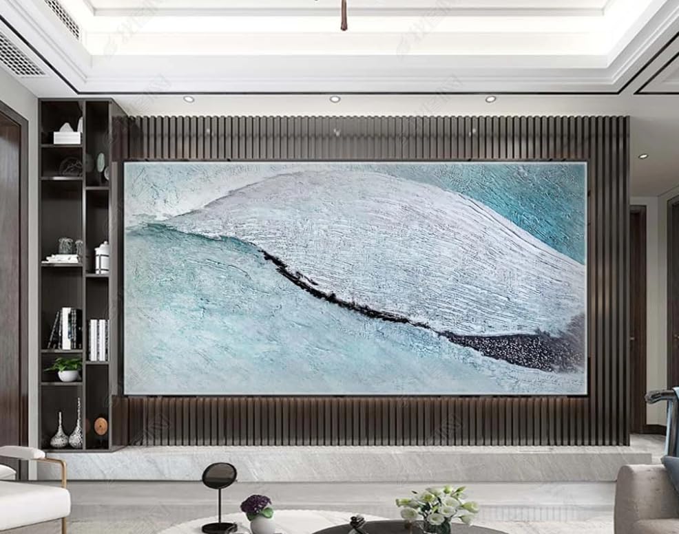Papier peint intissé haut de gamme grand format luxe et sobriété pour salon chic 450x315 cm