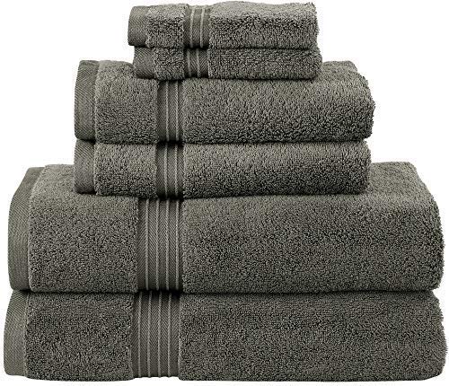 Bliss Casa - 6 Pieces Towel Set - 2 Bath Towels, 2 Hand Towels, and 2 Washcloths, 600 GSM Ring Spun Cotton Highly Absorbent Towels for Bathroom, Shower Towel