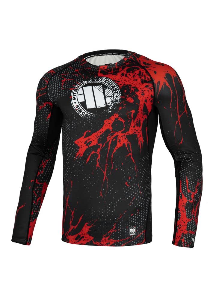 Męska koszulka z długim rękawem Rashguard Pit Bull West Coast Blood Dog II, czarny, L