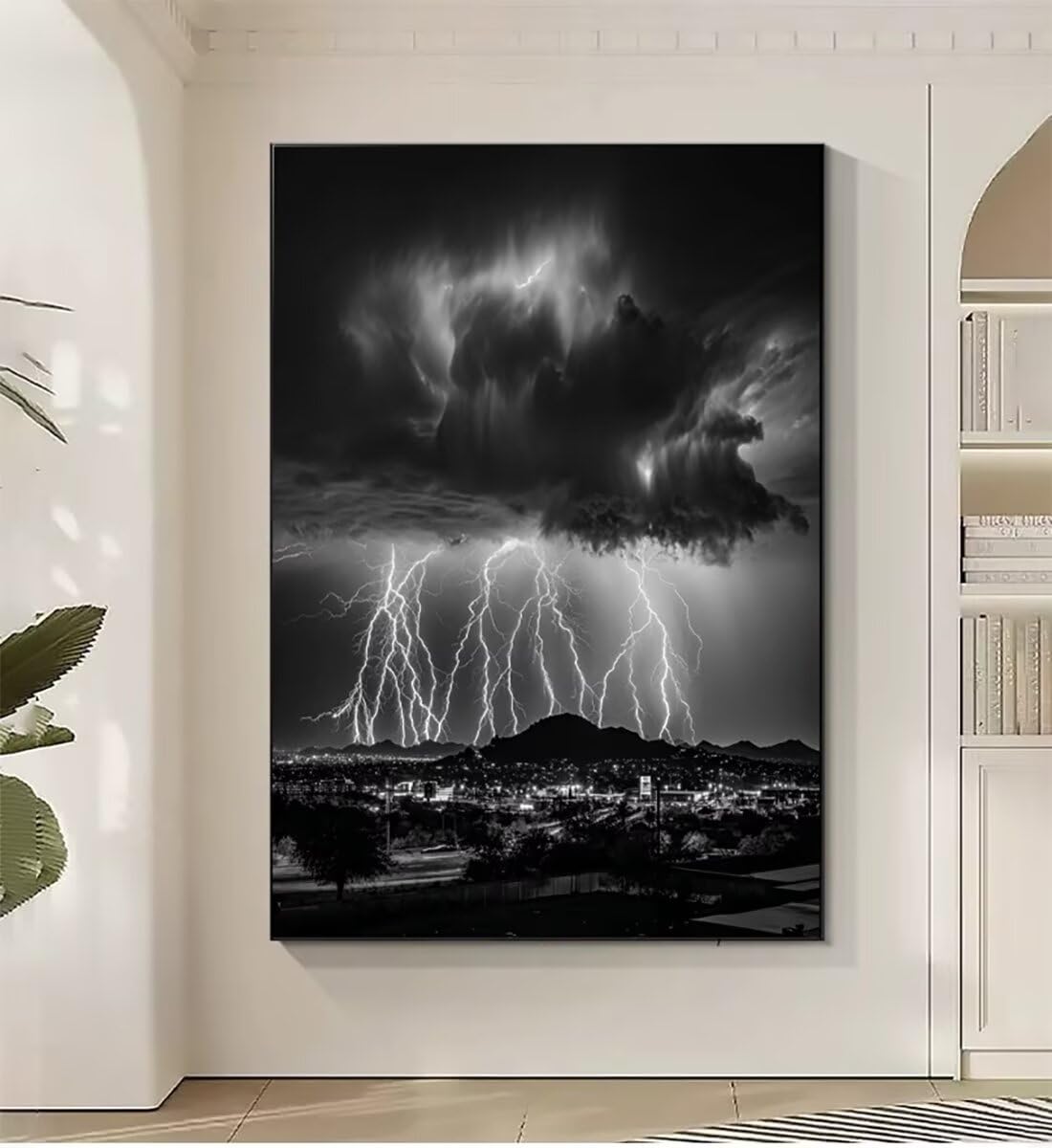 Landschaft Stadt Malen Nach Zahlen Erwachsene, Paint by Numbers Adult Anfänger Kreativ Set für, Heimwerk Malen Nach Zahlen Kinder, Pinsel und 36 Acrylfarbe Als, für Deko Wohnzimmer 60 x 80 cm BJHWK473