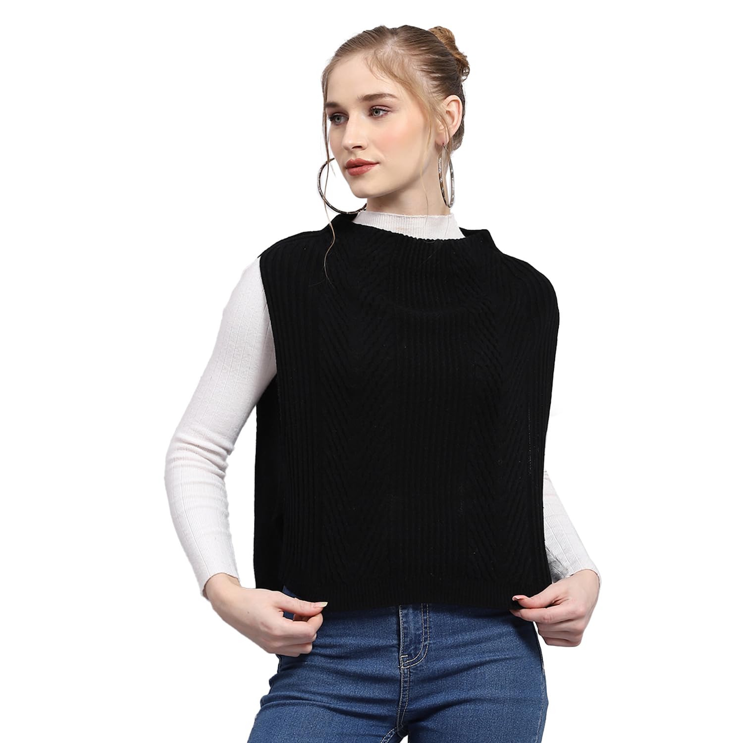 Womens Self Design Round Neck Sleeveless Top (1243613TP)-image-27