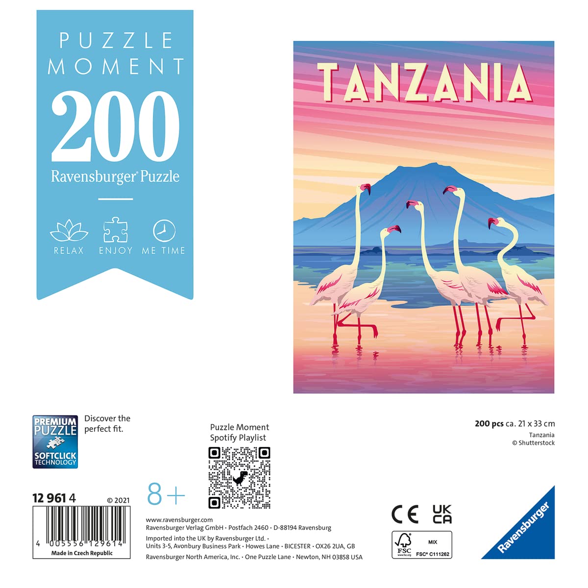 Puzzle Ravensburger Moment De 99 Piezas – Tamaño 18x26 Cm Con Diseño Moderno De Tanzania, Ideal Para Relajarse Y Desconectar