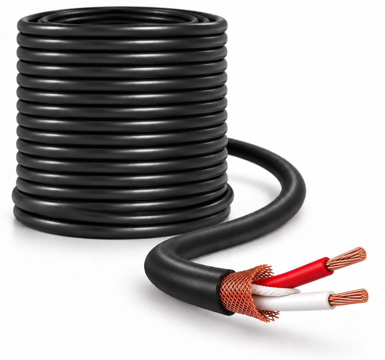 Pronomic Kabel mikrofonowy sprzedawany na metry, 100 m, czarny, symetryczny