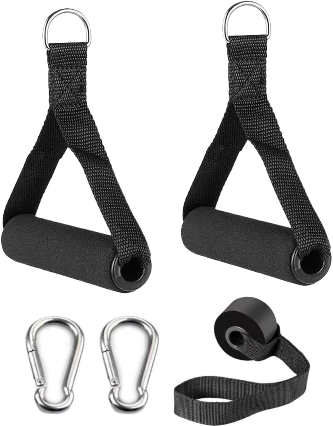 THJOPOKEEL masoe Agarres para Gym, 2 Piezas Asas de Ejercicio, con Dos Hebillas de Puerta de Montañismo. Asas de Ejercicio Resistentes, Accesorios de Agarre para Poleas de...