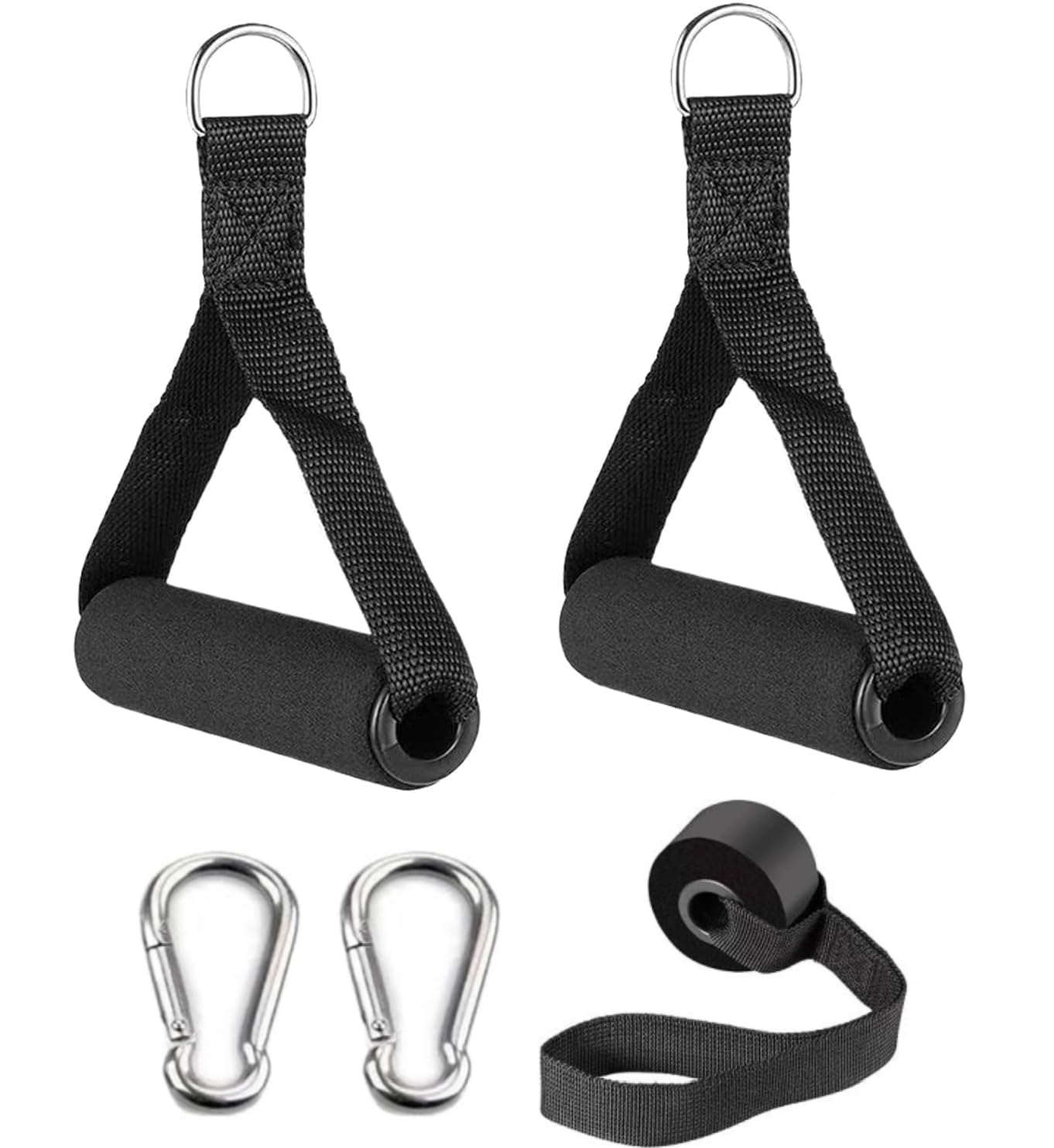THJOPOKEEL masoe Agarres para Gym, 2 Piezas Asas de Ejercicio, con Dos Hebillas de Puerta de Montañismo. Asas de Ejercicio Resistentes, Accesorios de Agarre para Poleas de...