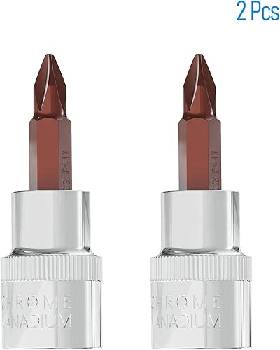 Miniatura 10 de FOCMKEAS 2 unidades de 38 pulgadas PH3 (#3) Phillips socket, puntas de destornillador de acero S2 tratadas térmicamente, enchufe CR-V de 1.9