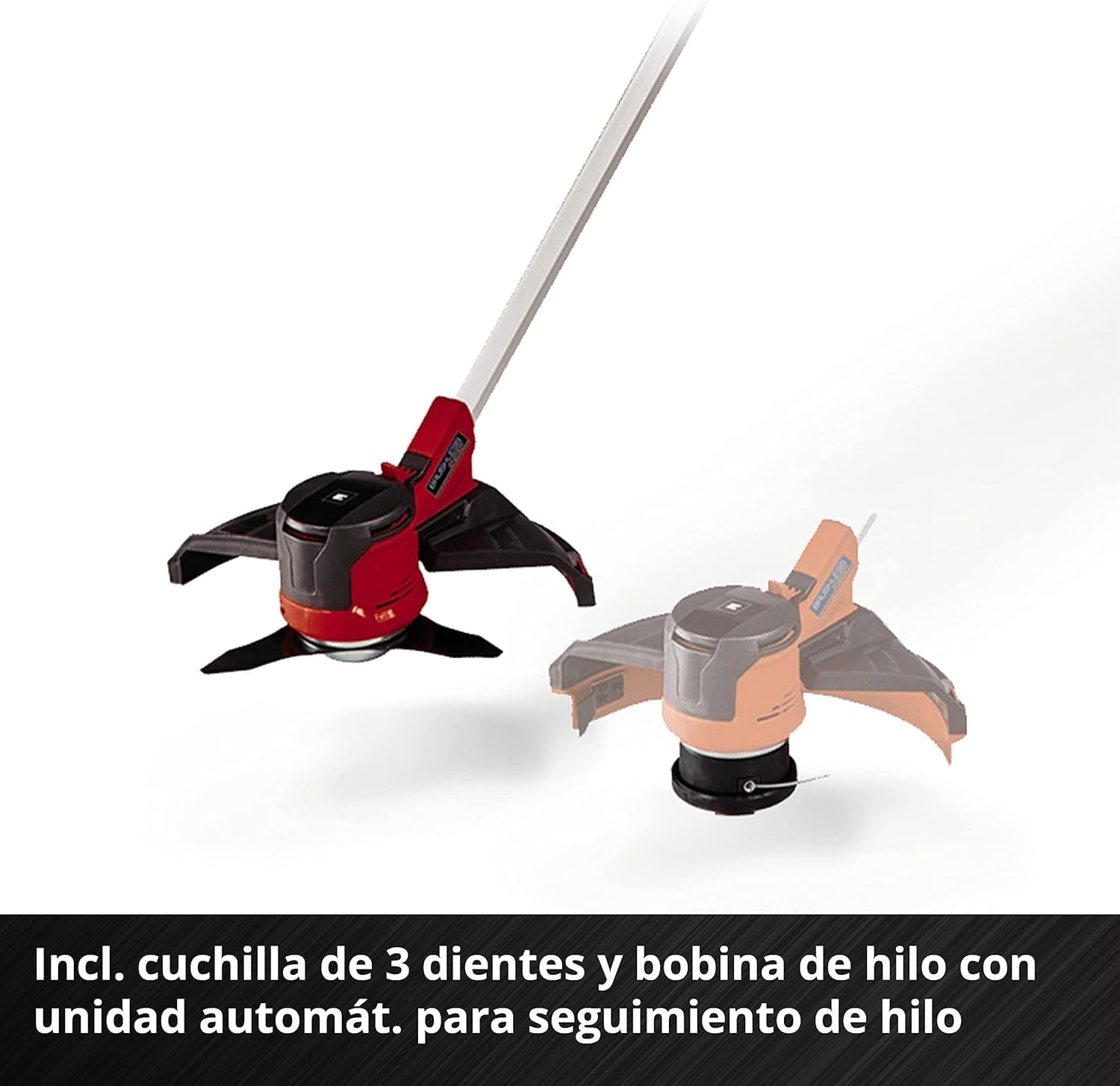Einhell desbrozadora inalámbrica Agillo - 36/255 BL PXC. 2 x 18 V, sin escobillas, Control electrónico de Velocidad, Hoja de 3 Dientes, Sistema de Bloqueo del Eje, sin batería y Cargador