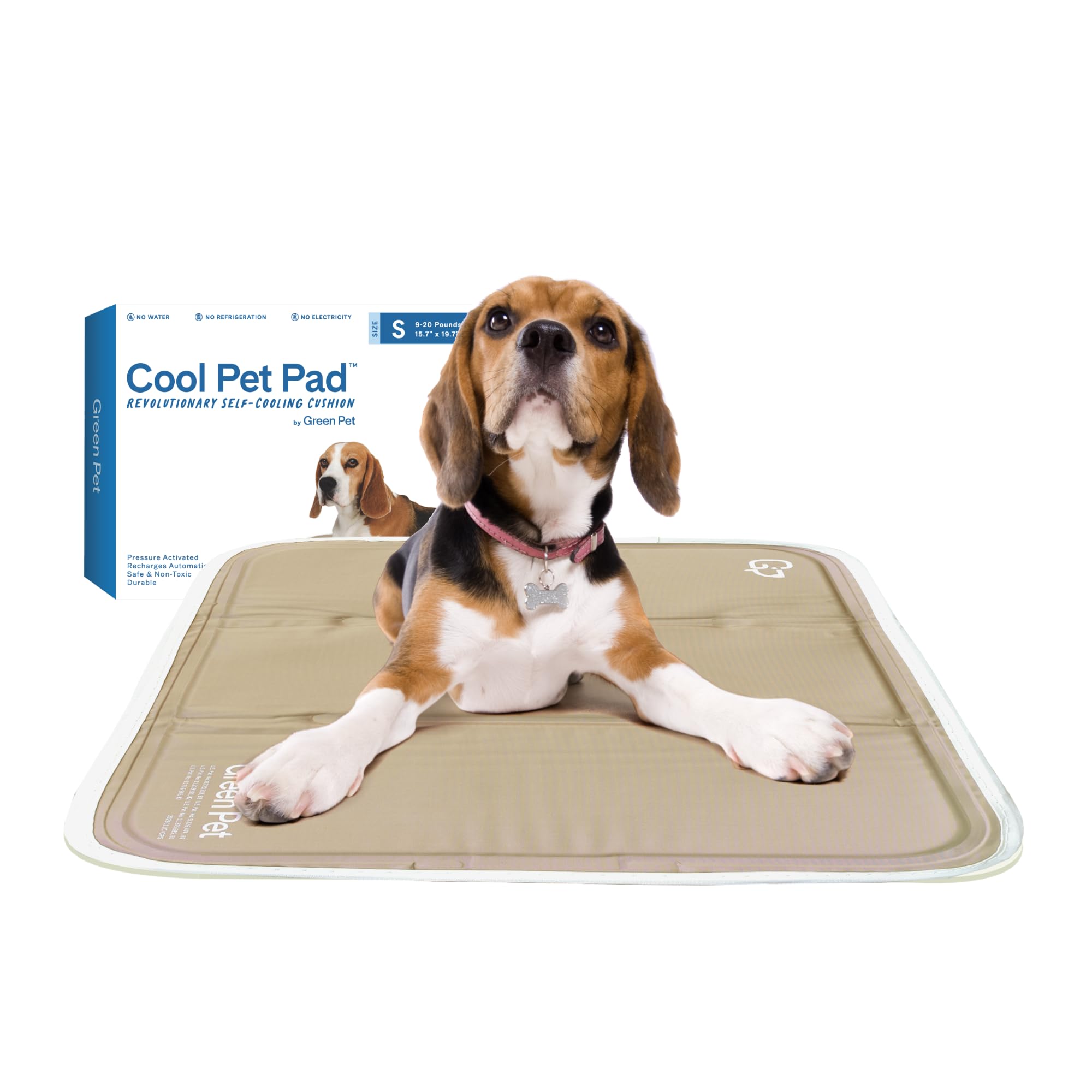 The Green Pet Shop Cool Pet Pad, Latte - Small