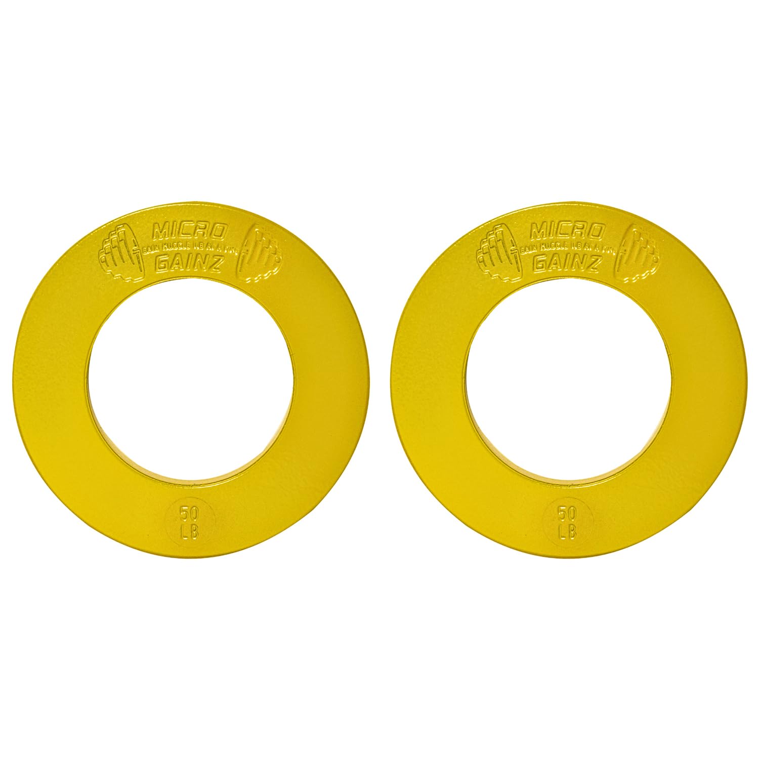 Micro Gainz Calibrated Fractional Weight Plate Set of 2 Plates, Choose Set (.25LB-1.25LB), Designed for Olympic Barbells for Strength Training &amp; Micro Loading Bar Weights, Made in USA