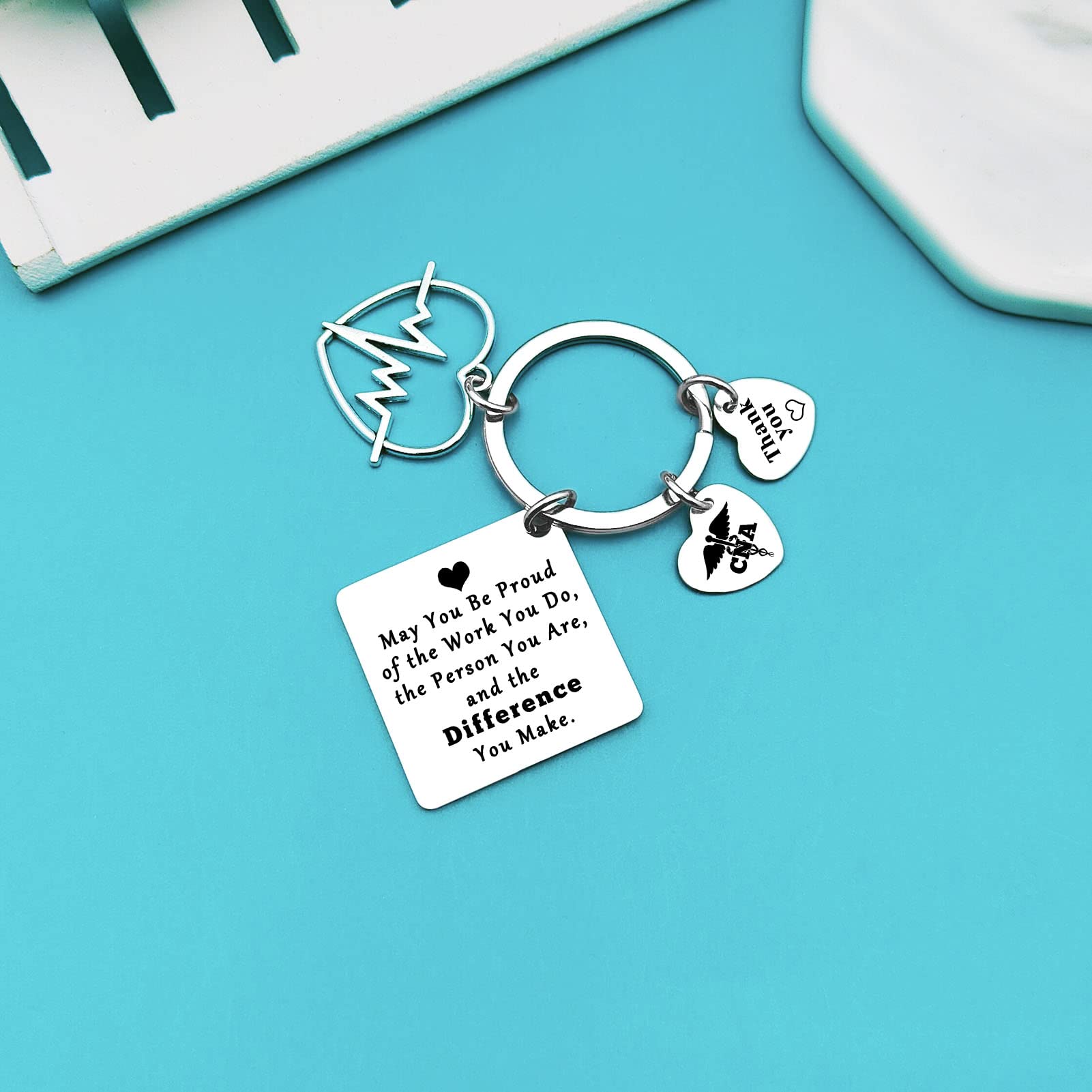 Xiahuyu CNA Thank You Gifts Certified Nursing Assistant Keychain CNA Student Graduation Gift Certified Nursing Assistant Appreciation Gifts Leaving Christmas Birthday Retirement CNAWeek Gift